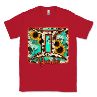 Red gemini turquoise cowhide Classic Tee - RanaPortraitStore