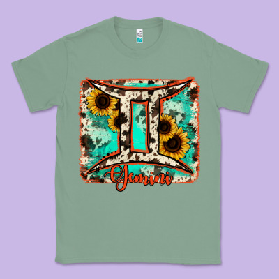 Gemini Turquoise Cowhide Classic Tee Designed By Ranaportraitstore