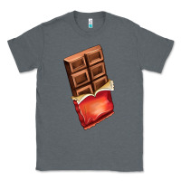 Charcoal Heather chocolate Classic Tee - AdoDesignShop