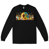 Black hippie soul leopard sunflower Long Sleeve Tee - JahusDesignShop