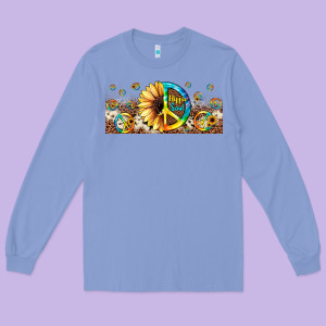 Hippie Soul Leopard Sunflower Long Sleeve Tee Designed By Jahusdesignshop