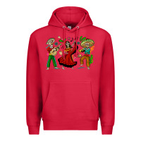 Cardinal Mexican Skeletons Premium Hoodie - texasbilliewilder