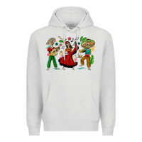 Dove Grey Mexican Skeletons Premium Hoodie - texasbilliewilder