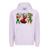 Lilac Mexican Skeletons Premium Hoodie - texasbilliewilder