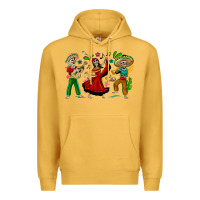 Mustard Mexican Skeletons Premium Hoodie - texasbilliewilder