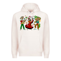 Pale Pink Mexican Skeletons Premium Hoodie - texasbilliewilder
