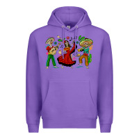 Purple Mexican Skeletons Premium Hoodie - texasbilliewilder