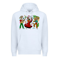 White Mexican Skeletons Premium Hoodie - texasbilliewilder