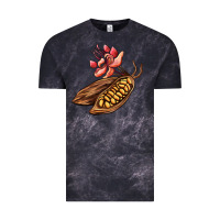 Cloud Black cacao beans and flowers Vintage Tee - AdoDesignShop