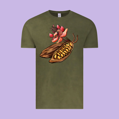Cacao Beans And Flowers Vintage Tee Designed By Adodesignshop