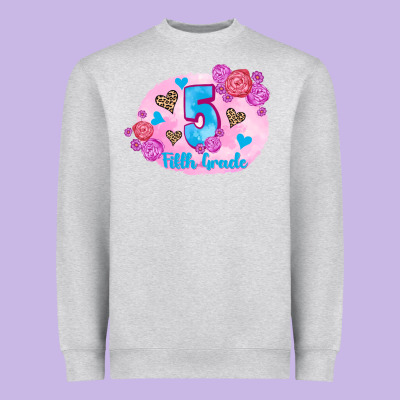 Back To School Flowers Fifth Grade 3200x2400 Heavyweight Sweatshirt Designed By Adodesignshop