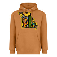 Meerkat Western Missouri Map Sunflower And Cactus Pattern Heavyweight Hoodie - Bettercallsaul