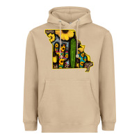 Mushroom Western Missouri Map Sunflower And Cactus Pattern Heavyweight Hoodie - Bettercallsaul