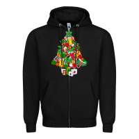 Black nurse christmas tree Zipper Hoodie - MaliasSmallBusiness