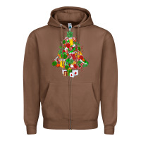 Chestnut nurse christmas tree Zipper Hoodie - MaliasSmallBusiness