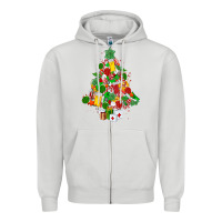 Dove Grey nurse christmas tree Zipper Hoodie - MaliasSmallBusiness
