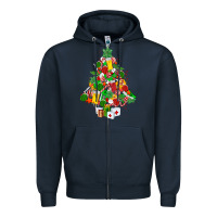 Navy nurse christmas tree Zipper Hoodie - MaliasSmallBusiness