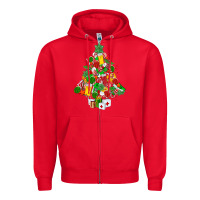 Red nurse christmas tree Zipper Hoodie - MaliasSmallBusiness