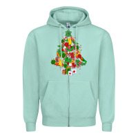 Seafoam nurse christmas tree Zipper Hoodie - MaliasSmallBusiness