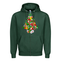 Sports Green nurse christmas tree Zipper Hoodie - MaliasSmallBusiness