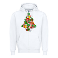 White nurse christmas tree Zipper Hoodie - MaliasSmallBusiness