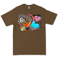 Cacao western leopard  racing  hearts Premium Tee - AdoDesignShop