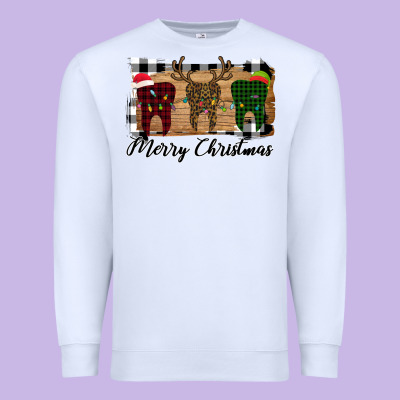 Merry Christmas Teeth Premium Sweatshirt Designed By Bettercallsaul
