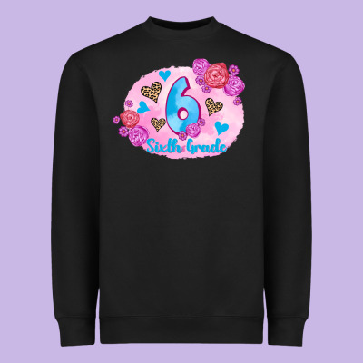 Back To School Flowers Sixth Grade 3200x2400 Heavyweight Sweatshirt Designed By Adodesignshop
