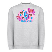 Heather Grey back to school flowers sixth grade 3200x2400 Heavyweight Sweatshirt - AdoDesignShop