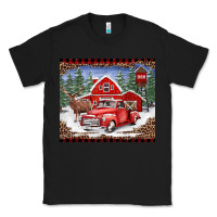 Black Christmas farm reindeer and truck Classic Tee - BarkalooDesign
