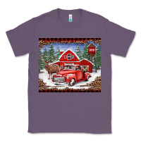 Lavender Christmas farm reindeer and truck Classic Tee - BarkalooDesign