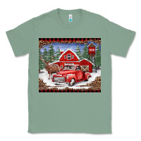 Sage Christmas farm reindeer and truck Classic Tee - BarkalooDesign