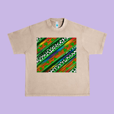 St Patricks Day Leopard Rainbow Urban Heavy Tee Designed By Artiststas
