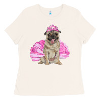 Bone balerina pug with tutu Ladies Tee - RanaPortraitStore