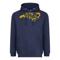 Navy Western North Carolina Map Sunflower Heavyweight Hoodie - Bettercallsaul
