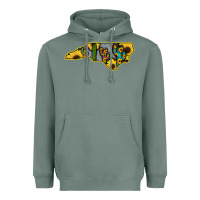 Sage Western North Carolina Map Sunflower Heavyweight Hoodie - Bettercallsaul