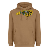 Toasted Coconut Western North Carolina Map Sunflower Heavyweight Hoodie - Bettercallsaul