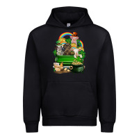 Black St. Patrick's Day animal truck Urban Hoodie - CowGirlArtShop