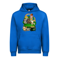 Cobalt St. Patrick's Day animal truck Urban Hoodie - CowGirlArtShop