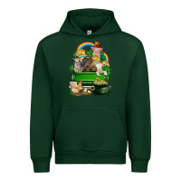 Forest Green St. Patrick's Day animal truck Urban Hoodie - CowGirlArtShop