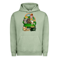 Pigment Oil Green St. Patrick's Day animal truck Urban Hoodie - CowGirlArtShop