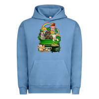 Pigment Pebble Blue St. Patrick's Day animal truck Urban Hoodie - CowGirlArtShop