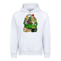 White St. Patrick's Day animal truck Urban Hoodie - CowGirlArtShop