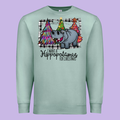 I Want Hippopotamus For Christmas Premium Sweatshirt Designed By Bettercallsaul