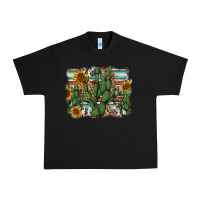 Serape Sunflowers Cactus Urban Heavy Tee | Teevron