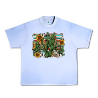 Grape Ice serape sunflowers cactus Urban Heavy Tee - AdoDesignShop