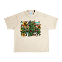 Sandshell serape sunflowers cactus Urban Heavy Tee - AdoDesignShop