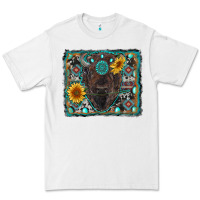 White american bison wıth sunflower and gemstone Premium Tee - RanaPortraitStore
