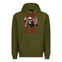 Army Green christmas life is better with a french bulldog Premium Hoodie - JahusDesignShop