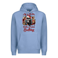 Colony Blue christmas life is better with a french bulldog Premium Hoodie - JahusDesignShop